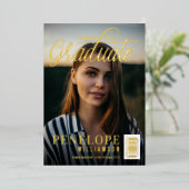 Invitation En Aluminium Diplôme du magazine de photos de script (Debout devant)