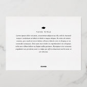 Invitation En Aluminium Diplômé du Ruban Classic Photo Graduate (Verso)