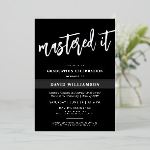 Invitation En Aluminium Diplômé d'un master moderne l'a maîtrisé
