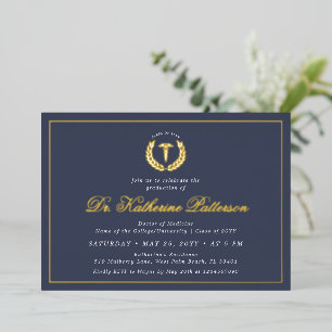 Invitation En Aluminium Diplôme élégant et minimaliste de l'école de médec
