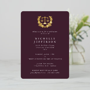 Invitation En Aluminium Diplômé en droit/qualification juridique de l'écol