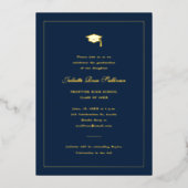 Invitation En Aluminium Diplôme en typographie simple (Recto)
