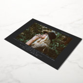 Invitation En Aluminium Diplôme Ligne photo Art gris foncé (Rotation)