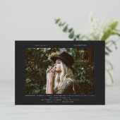 Invitation En Aluminium Diplôme Ligne photo Art gris foncé (Debout devant)