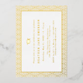 Invitation En Aluminium Diplôme Moderne Or (Recto)