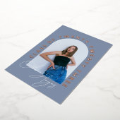 Invitation En Aluminium Diplôme photo de l'arc bleu poussiéreux (Rotation)