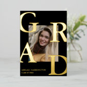 Invitation En Aluminium Diplôme photo moderne (Debout devant)