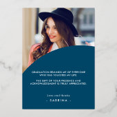 Invitation En Aluminium Diplôme photo moderne (Verso)