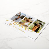 Invitation En Aluminium Diplôme Script 3 Photos Graduation (Rotation)