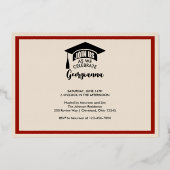 Invitation En Aluminium Diplômé Timbre Assez Joli (Verso)