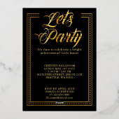 Invitation En Aluminium Diplômé. Touche dorée Éclairer votre avenir (Verso)