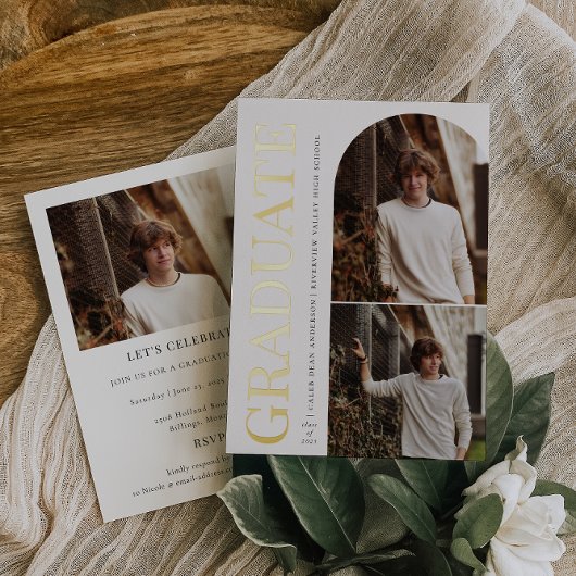 Invitation En Aluminium DIPLÔMÉE HEADLINE - photo