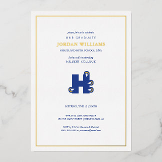 Invitation En Aluminium Diplômés de Hilbert College