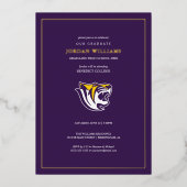 Invitation En Aluminium Diplômés de l'université Benedict (Recto)