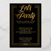 Invitation En Aluminium Diplômés, touche dorée égayer votre avenir (Verso)