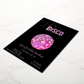 Invitation En Aluminium Disco Bachelorette Dernière Danse Neon (Rotation)