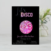 Invitation En Aluminium Disco Bachelorette Dernière Danse Neon (Debout devant)