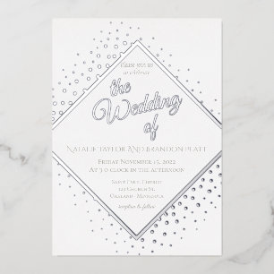 Invitation En Aluminium Disco Mariage Silver