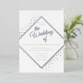 Invitation En Aluminium Disco Mariage Silver (Debout devant)