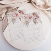 Invitation En Aluminium Divine Rose Gold Trending Modern Blush Mariage