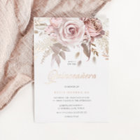 Divine Rose Or Blush Floral Quinceanera