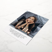 Invitation En Aluminium Dix Coeurs Photo Anniversaire Rose Gold (Rotation)