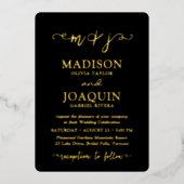 Invitation En Aluminium do-it-yourself couleur Élégante Initiales de scrip (Recto)