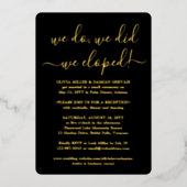 Invitation En Aluminium do-it-yourself Couleur Nous Avons Elopé Mariage Ré (Recto)