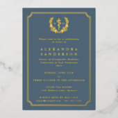 Invitation En Aluminium Docteur bleu en médecine ostéopathique (Recto)