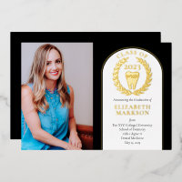 Docteur en médecine dentaire Photo Graduation Gold