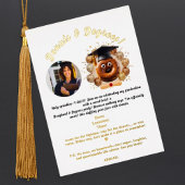 Invitation En Aluminium Donuts et Degrees Photo Graduation Party