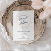 Invitation En Aluminium Doodle Hearts Frame Script Wedding