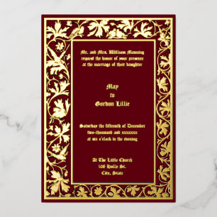 Invitation En Aluminium Doses Sur La Frontière Du Liquide Floral