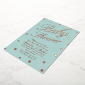 Invitation En Aluminium Dots en or Baby shower doux Pressé Foil Invitat (Rotation)