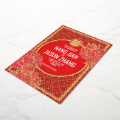 Invitation En Aluminium Double bonheur Camellias (Rotation)