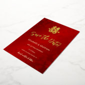 Invitation En Aluminium Double Bonheur de Mariage Chinois   (Rotation)