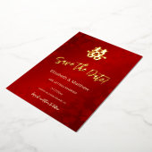 Invitation En Aluminium Double bonheur du Mariage chinois (Rotation)