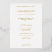 Invitation En Aluminium Double Graduation Chic Golden 2 Photos Modern (Verso)