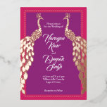 Invitation En Aluminium Double Peacocks or<br><div class="desc">Double Peacocks or</div>