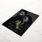 Invitation En Aluminium Double photo Enregistrer les dates avec (Rotation)