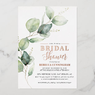 Invitation En Aluminium Douceur de lavis de verdure pour un mariage