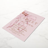 Invitation En Aluminium Douceur rose à la corbeille rose 16 (Rotation)