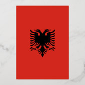 Invitation En Aluminium Drapeau albanais (Recto)