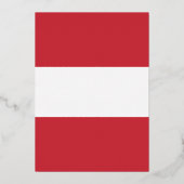 Invitation En Aluminium Drapeau autrichien (Recto)