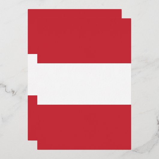 Invitation En Aluminium Drapeau autrichien (Recto/Verso)