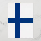 Invitation En Aluminium Drapeau de Finlande (Recto)
