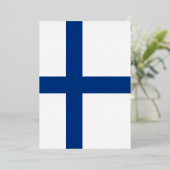 Invitation En Aluminium Drapeau de Finlande (Debout devant)