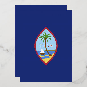 Invitation En Aluminium Drapeau de Guam