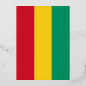 Invitation En Aluminium Drapeau de Guinée (Recto)