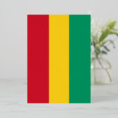 Invitation En Aluminium Drapeau de Guinée (Debout devant)